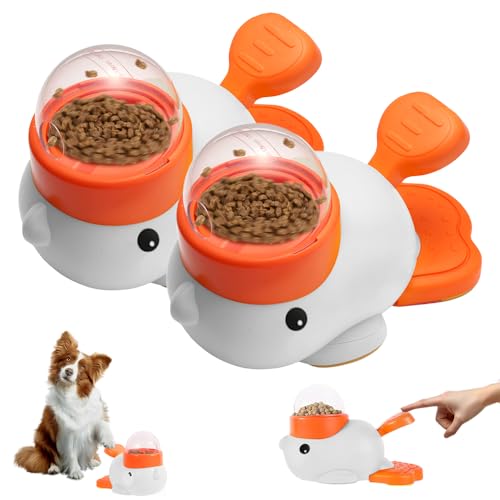 kailisi 2 in 1 Dog Interactive Slow Feeder Food Puzzle Toy, 2025 Neuestes Hundespielzeug Intelligenz, Haustier Futterspender Zur Verbesserung der Verdauung für Klein Große Hunde (Weiß,2Pcs) von kailisi