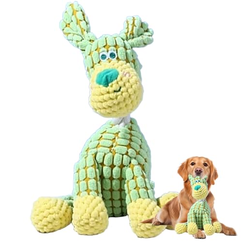 kailisi Indestructible Dog Toy, 2025 Neu Hundespielzeug Quietschen Plüsch, Verschleißfestes und Bissfestes Hundespielzeug für Welpen Kleine Mittlere Große Hunde (Grün Hunde) von kailisi
