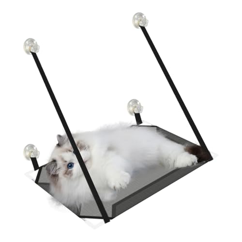 kaiop Katzen Liege - Indoor Hängesitz Für Katzen Mit Saugnapfhalterung | Nest Haustier Schlafplatz Für Wohnzimmer Balkon Schlafzimmer Zuhause von kaiop