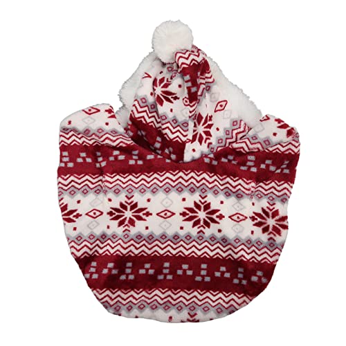 Für Haustier, für Weihnachtsklee, warme Haut - freundlich, niedlich Kapuze, Hunde Cape, für Welpenkatze, Winter (Xs) von kaisudiAP
