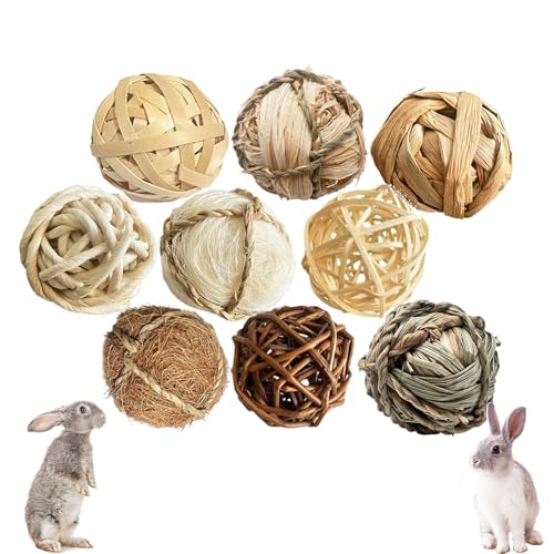 KAIYAYA 9 Stück Kaubälle Kleintiere Kauspielzeug 7 cm Kaninchen Spielzeug Hamster Spielzeug Lustiger Nager Zubehör Grasbälle Kauen für Kleintiere Hamster Kaninchen Meerschweinchen Chinchilla Rennmäuse KAIYAYA 9 Stück Kaubälle Kleintiere Kauspielzeug 7 cm Kaninchen Spielzeug Hamster Spielzeug Lustiger Nager Zubehör Grasbälle Kauen für Kleintiere Hamster Kaninchen Meerschweinchen Chinchilla Rennmäuse von kaiyaya