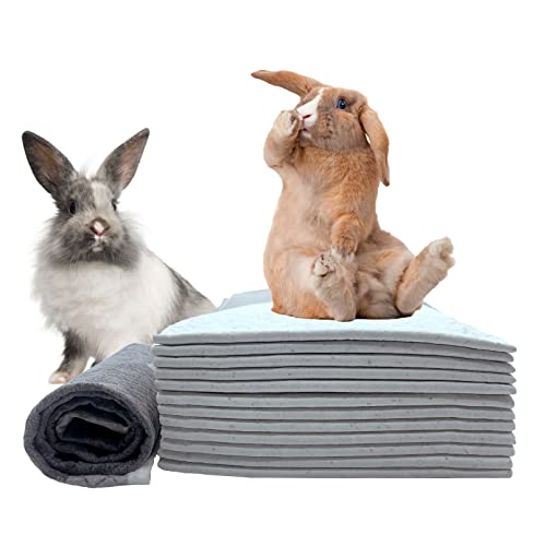kathson 100 Stück Kaninchen-Urinier-Pads, Einweg-Pads für Haustiere, Käfig, schwarze Karbonauskleidung, super saugfähig, auslaufsicher, Kissen, reduziert Geruch, Hamster, Igel (S) von kathson