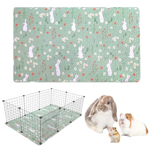 kathson 150 cm L x 69,8 cm B Kaninchenkäfig-Einlagen, waschbar, wiederverwendbar, Hasen-Teppich, super saugfähig, Meerschweinchen-Teppich, rutschfest, für Hamster, Frettchen, Igel, Chinchillas, alle von kathson