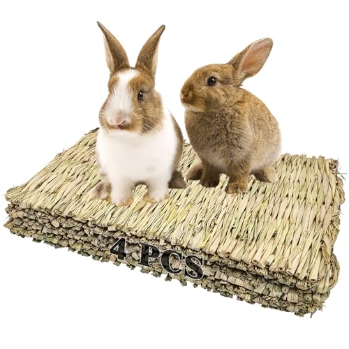 kathson 4 x große Kaninchen-Grasmatte, natürliches Gras, gewebte Matte, Kaninchen, Kauspielzeug, Gras, Bettwäsche, Nest für Kleintiere, Kaninchen, Kaninchen, Meerschweinchen, Hamster, Chinchillas, kathson 4 x große Kaninchen-Grasmatte, natürliches Gras, gewebte Matte, Kaninchen, Kauspielzeug, Gras, Bettwäsche, Nest für Kleintiere, Kaninchen, Kaninchen, Meerschweinchen, Hamster, Chinchillas, von kathson