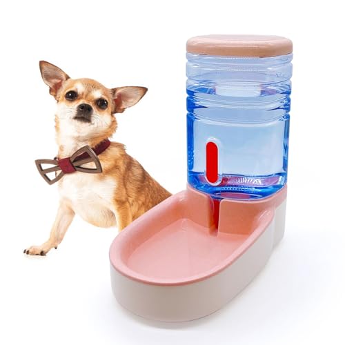 kathson Automatischer Wasserspender für Katzen und Hunde, 3,8 l, für Kätzchen, Welpen, große kleine und mittelgroße Haustiere, zum Füttern und Trinken (Rosa) von kathson