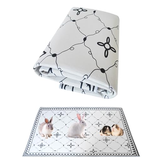 kathson Extra große Kaninchenkäfig-Auskleidung, 200 x 100 cm, wiederverwendbar, Meerschweinchen, Teppich, rutschfest, waschbar, Hasenbodenmatte für Hamster, Katzen, Hunde, Meerschweinchen, von kathson