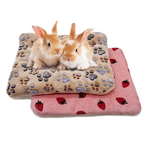 kathson Hamster Winter Warm Fleece Schlafunterlage Kleintier Bett für Eichhörnchen Igel Hase Chinchilla und andere Kleintiere (2 Stück) von kathson
