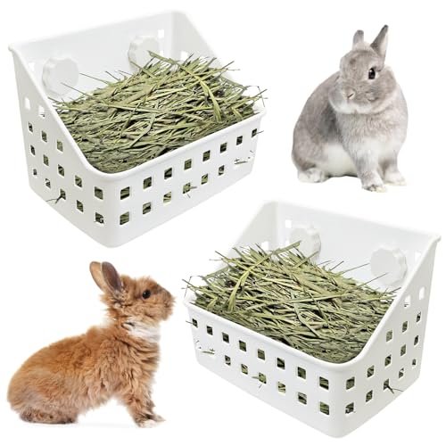 kathson Heu-Futterautomat Futterspender für Kaninchen, Meerschweinchen, Chinchilla, groß, 2 Stück (19,1 x 12,9 x 14 cm) von kathson