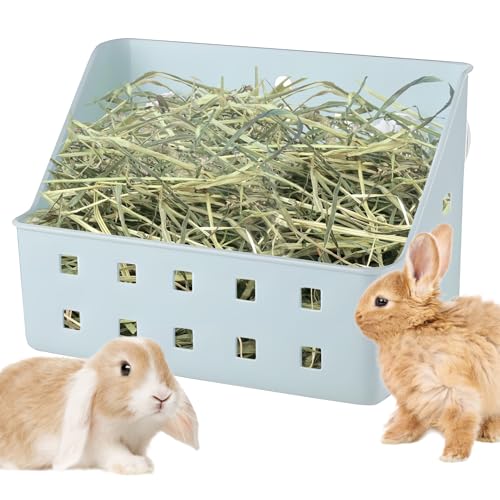 kathson Heu-Futterstation für Kaninchen, Heukrippe, weniger verschwendet, Grashalter, Futterspender, Kleintiere, Kunststoffschale für Kaninchen, Kaninchen, Meerschweinchen, Ratten, Chinchilla, Blau kathson Heu-Futterstation für Kaninchen, Heukrippe, weniger verschwendet, Grashalter, Futterspender, Kleintiere, Kunststoffschale für Kaninchen, Kaninchen, Meerschweinchen, Ratten, Chinchilla, Blau von kathson