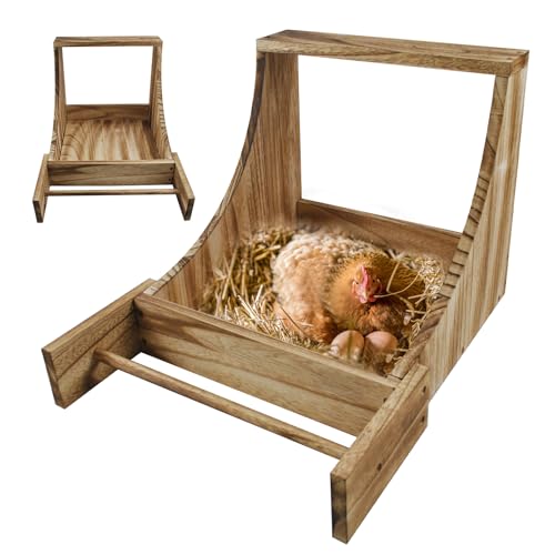 kathson Hühner-Nistkasten mit Sitzstange, Hühnerstall, Nistkästen aus Holz, Einzelfach, für Hühner, Enten und Geflügel, 1 Stück von kathson