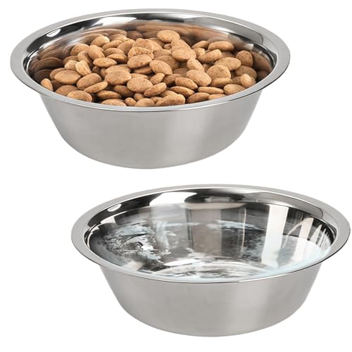 kathson Hundenäpfe aus Edelstahl, 20,3 cm, Wasser- und Futternapf, Metall-Hundeschüssel für mittelgroße Hunde, 2 Stück kathson Hundenäpfe aus Edelstahl, 20,3 cm, Wasser- und Futternapf, Metall-Hundeschüssel für mittelgroße Hunde, 2 Stück von kathson