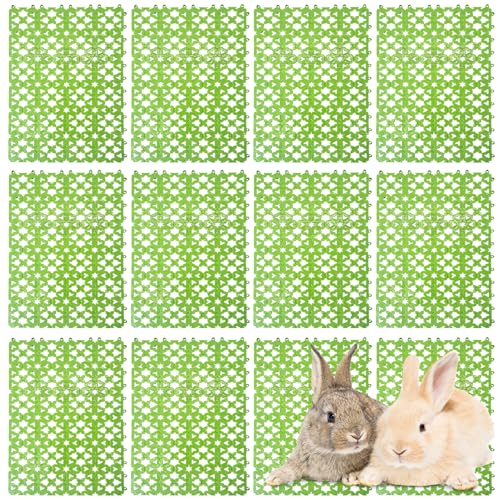 kathson Kaninchenfüße, Kunststoff, Käfigmatte, Bodenmatten, Hasenloch, Wasser-Pads für Haustiere, Katzen, Hunde, Hamster, Ratten, Chinchillas, Meerschweinchen und andere Kleintiere (12 Stück) von kathson