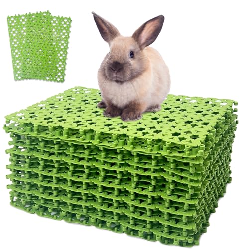 kathson Kaninchenfüße, Kunststoff-Käfigmatte, Bodenmatten, Hasenloch, Wasser-Pads für Haustiere, Katzen, Hunde, Hamster, Ratten, Chinchillas, Meerschweinchen und andere Kleintiere (16 Stück) von kathson