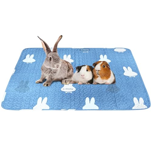 kathson Kaninchenkäfig-Einlagen, waschbar, super saugfähig, Schlafunterlage für Meerschweinchen, Kleintiere, wiederverwendbare Fleece-Bettwäsche, rutschfeste Matten für Kaninchen, Igel, Kätzchen von kathson