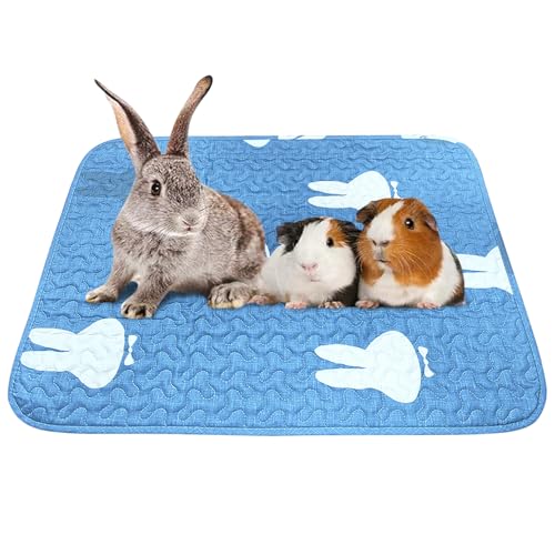 kathson Kaninchenkäfig-Einlagen, waschbar, super saugfähig, Schlafunterlage für Meerschweinchen, Kleintiere, wiederverwendbare Fleece-Bettwäsche, rutschfeste Matten für Kaninchen, Igel, Kätzchen von kathson