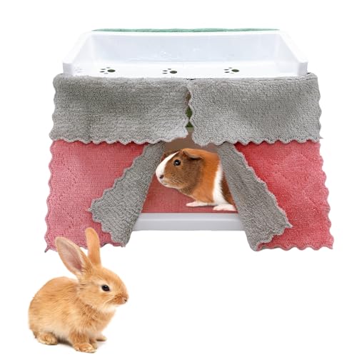 kathson Meerschweinchen-Etagenbett, Zwergkaninchen-Schlafbett mit Matten, Hamsterbett zum Ausruhen und Spielen, Kleintier-Versteck für Chinchilla, syrische Hamster, Frettchen, Igel von kathson