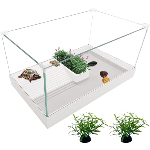 kathson Schildkrötenbecken mit 2 Stück Kunststoff-Aquarium-Pflanzen Aquarium Schildkröte Glas Lebensraum Terrarium mit Sonnenplattform Filterschicht Abflussdesign Multifunktionaler Bereich für kathson Schildkrötenbecken mit 2 Stück Kunststoff-Aquarium-Pflanzen Aquarium Schildkröte Glas Lebensraum Terrarium mit Sonnenplattform Filterschicht Abflussdesign Multifunktionaler Bereich für von kathson