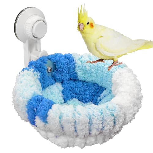 kathson Vogelnest zum Aufhängen, mit Saugnapf, abnehmbares Fenster, Fahrzeug, Vogelbett, Käfig, Brutnest für Papageien, Finken, Bluebird, Spatzen, Sittiche, Nymphensittiche, Wellensittiche, von kathson