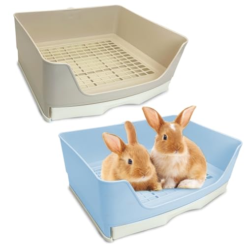 kathson großes Kaninchenklo zum Trainieren, Töpfchen-Ecktoilette mit Schublade, größes Klo für erwachsene Hamster, Meerschweinchen, Frettchen, Galesaur, Hase und andere Tiere, Blau, Braun, 2 Stück kathson großes Kaninchenklo zum Trainieren, Töpfchen-Ecktoilette mit Schublade, größes Klo für erwachsene Hamster, Meerschweinchen, Frettchen, Galesaur, Hase und andere Tiere, Blau, Braun, 2 Stück von kathson