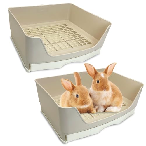 kathson großes Kaninchenklo zum Trainieren, Töpfchen-Ecktoilette mit Schublade, größes Klo für erwachsene Hamster, Meerschweinchen, Frettchen, Galesaur, Hase und andere Tiere, Braun, 2 Stück kathson großes Kaninchenklo zum Trainieren, Töpfchen-Ecktoilette mit Schublade, größes Klo für erwachsene Hamster, Meerschweinchen, Frettchen, Galesaur, Hase und andere Tiere, Braun, 2 Stück von kathson