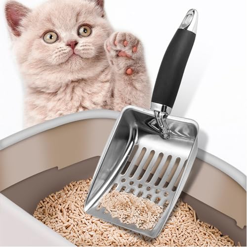 katmerio Katzenstreuschaufel, Katzenklo Schaufel Metall, Katzenschaufel Katzenklo, Schaufel Katzenklo für Katzentoilette, Katzen, Hund,26cm katmerio Katzenstreuschaufel, Katzenklo Schaufel Metall, Katzenschaufel Katzenklo, Schaufel Katzenklo für Katzentoilette, Katzen, Hund,26cm von katmerio
