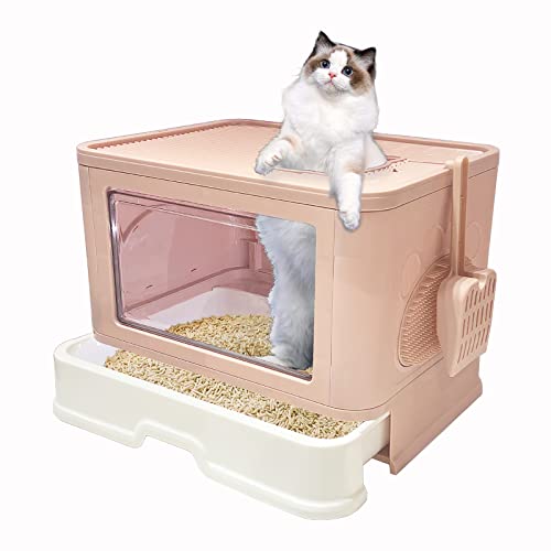 Faltbare Katzentoilette, großer Eingang, Anti-Spritz-Katzentoilette mit Deckel, geschlossenes Katzentopf, Schubladen-Typ, Katzentoilette, einfache Reinigung, inklusive Katzenstreu-Schaufel Faltbare Katzentoilette, großer Eingang, Anti-Spritz-Katzentoilette mit Deckel, geschlossenes Katzentopf, Schubladen-Typ, Katzentoilette, einfache Reinigung, inklusive Katzenstreu-Schaufel von kattypet