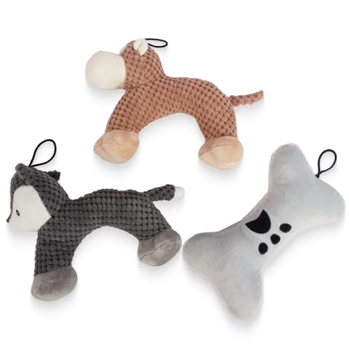 KATTYPET Quietschspielzeug für Hunde, keine Füllung, Plüsch-Kauspielzeug für kleine, mittelgroße und große Rassen, Kauspielzeug für kleine, mittelgroße und große Rassen, quietschend, robust, KATTYPET Quietschspielzeug für Hunde, keine Füllung, Plüsch-Kauspielzeug für kleine, mittelgroße und große Rassen, Kauspielzeug für kleine, mittelgroße und große Rassen, quietschend, robust, von kattypet