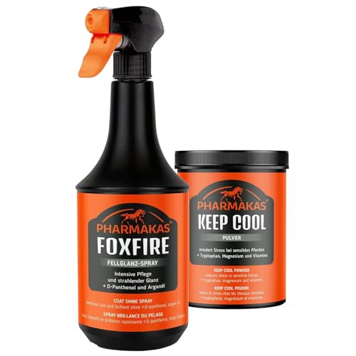 kavalio Nervenfit Set - Pharmakas Horse Fitform Keep Cool Pulver Ergänzungsfuttermittel & Fellglanzspray Foxfire kavalio Nervenfit Set - Pharmakas Horse Fitform Keep Cool Pulver Ergänzungsfuttermittel & Fellglanzspray Foxfire von kavalio