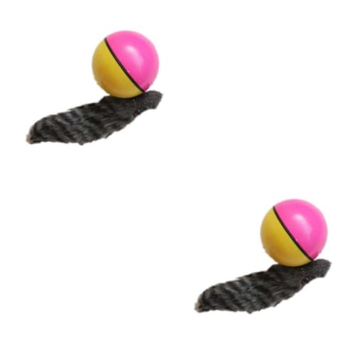 kawehiop 2 Satz von Einzigartiges Haustierspielzeug, Biberball, Spielzeug für interaktive Spielzeit, auffälliger Spielzeugball für Biber Kunststoffhunde, innovativer Ball, 2Satz von kawehiop