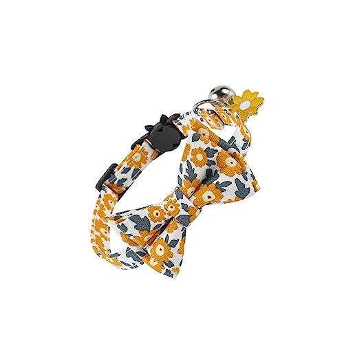 kawehiop Fliege, Haustierhalsband, mit Glöckchen, verstellbar, Festival, Party, Fliege, für drinnen und draußen, abnehmbar, für Haustiere, Pflege, Schönheitszubehör, Gelb kawehiop Fliege, Haustierhalsband, mit Glöckchen, verstellbar, Festival, Party, Fliege, für drinnen und draußen, abnehmbar, für Haustiere, Pflege, Schönheitszubehör, Gelb von kawehiop