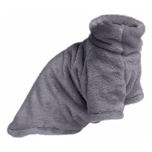 kawehiop Haarloser Katzen Kapuzenpullover für kaltes Wetter. Größe erhältlich. Leicht zu reinigender, elastischer und Flexibler Wintermantel aus Wolle für Kätzchen, Dunkelgrau M von kawehiop