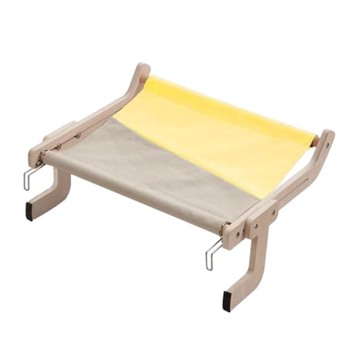 kawehiop Hängendes Katzennest, einfach zu montieren, breite Anwendung, Gute Geschenke, Balkonfenster, Katzenhängematte, Holz, Katzenfenster, Hängebett, Graugelb kawehiop Hängendes Katzennest, einfach zu montieren, breite Anwendung, Gute Geschenke, Balkonfenster, Katzenhängematte, Holz, Katzenfenster, Hängebett, Graugelb von kawehiop