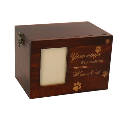kawehiop Hölzerne Haustierurne mit Fotorahmen Ruhestätte für geliebte Haustierfotorahmen Katze und Hund Gedenkbox, 16 * 11 * 11cm kawehiop Hölzerne Haustierurne mit Fotorahmen Ruhestätte für geliebte Haustierfotorahmen Katze und Hund Gedenkbox, 16 * 11 * 11cm von kawehiop