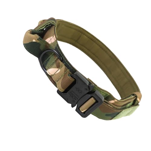 kawehiop Hundehalsband Leine Kombination, unverformbar, mühelos, verhindert Hektik, passend für alle Hunde, Nylon, verstellbar, taktisches Schnallenschloss, Tarnung, M kawehiop Hundehalsband Leine Kombination, unverformbar, mühelos, verhindert Hektik, passend für alle Hunde, Nylon, verstellbar, taktisches Schnallenschloss, Tarnung, M von kawehiop