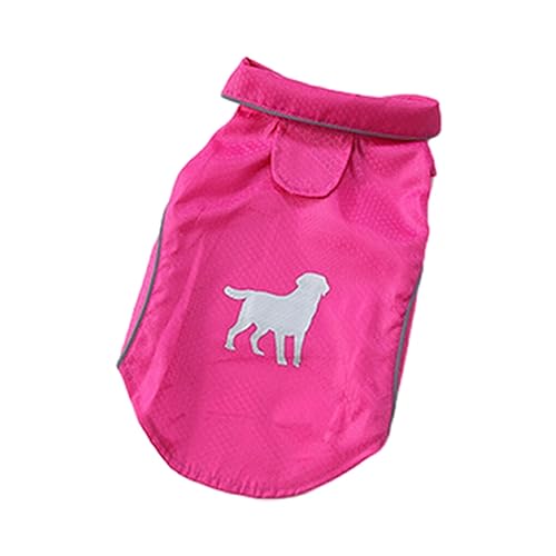 kawehiop Hundekleidung für jedes Wetter, stilvoller und geschützter Welpe das ganze Jahr über Hunderegenmantel aus Polyester Hunderegenmäntel Hundekleidung, Rosa, L von kawehiop
