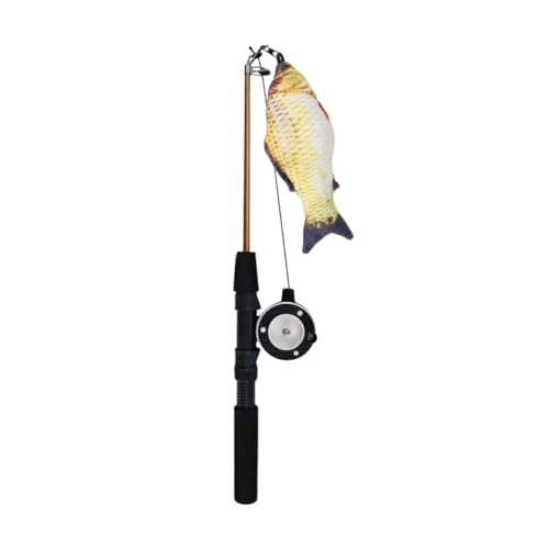 kawehiop Interaktives Katzenspielzeug, gesund und hygienisch, einfach zu vielseitig einsetzbar, Geschenke, Kunststoff Fisch förmiges Angelruten Katzenspielzeug, Karausche kawehiop Interaktives Katzenspielzeug, gesund und hygienisch, einfach zu vielseitig einsetzbar, Geschenke, Kunststoff Fisch förmiges Angelruten Katzenspielzeug, Karausche von kawehiop