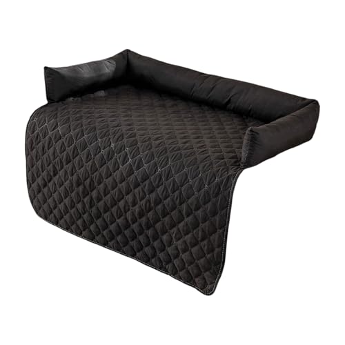 kawehiop Kühlendes Haustierbett, Universalbett, wasserdichtes Schlafsofa, 90 x 90 cm, waschbar, rutschfeste Haustiermatte für Sofa und Auto (grau), Schwarz, 90X90cm von kawehiop