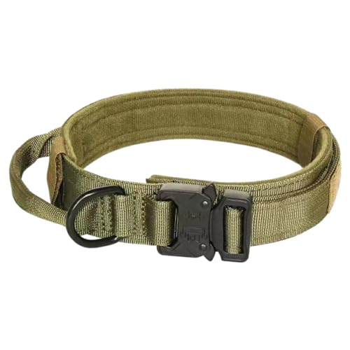 kawehiop Nylon Hundehalsband mit Kontrollgriff für Taktische Zwecke – Robustes taktisches Hundehalsband mit Kontrollgriff, Militärs grün, M kawehiop Nylon Hundehalsband mit Kontrollgriff für Taktische Zwecke – Robustes taktisches Hundehalsband mit Kontrollgriff, Militärs grün, M von kawehiop