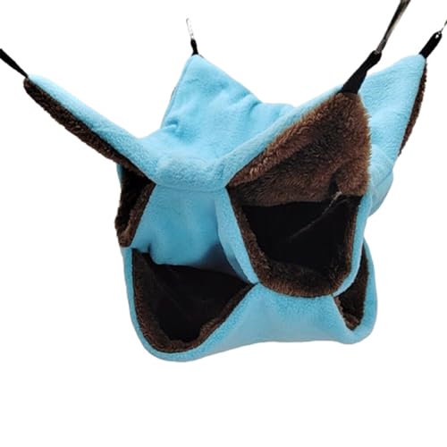 kawehiop Papageien Hängemattenkäfig, 4 EIN/Auslässe, sicher und bequem, Hamster Hängematte zum Aufhängen, Plüsch Haustierkäfig, Hängematte, Kleiner Haustierkäfig, Blau kawehiop Papageien Hängemattenkäfig, 4 EIN/Auslässe, sicher und bequem, Hamster Hängematte zum Aufhängen, Plüsch Haustierkäfig, Hängematte, Kleiner Haustierkäfig, Blau von kawehiop