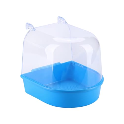 kawehiop Papageien Wasserbadewanne, Duschbox, rutschfest und stabil, leicht zu reinigen und wiederverwendbar, geeignet für jeden Vogel, stark und langlebig, Dunkelblau kawehiop Papageien Wasserbadewanne, Duschbox, rutschfest und stabil, leicht zu reinigen und wiederverwendbar, geeignet für jeden Vogel, stark und langlebig, Dunkelblau von kawehiop