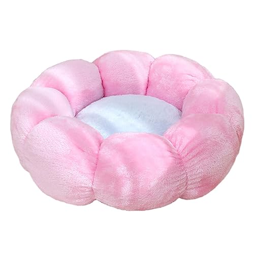 kawehiop Stilvolles Katzenbett für den Innenbereich, Maschinenbett für den Innenbereich, geeignet für Welpenästhetik und zur beruhigenden Reinigung von Betten, Rosa, M 55cm von kawehiop