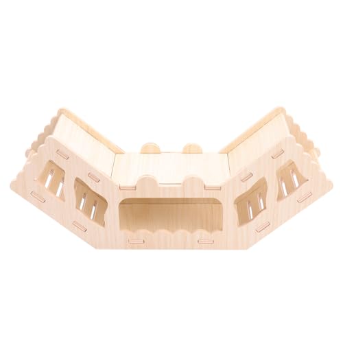 Holz Hamster Tunnel Spielzeug - Natürliches kaubares Versteck für Syrer, Zwerghamster und kleine Haustiere, Käfigdekoration und Spielzubehör Holz Hamster Tunnel Spielzeug - Natürliches kaubares Versteck für Syrer, Zwerghamster und kleine Haustiere, Käfigdekoration und Spielzubehör von kcrygogo