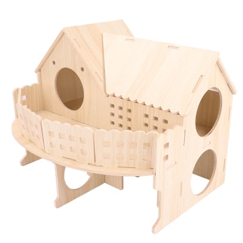 kcrygogo Baby Meerschweinchen Labyrinth Holzhaus Spaß Rutschenhaus Doppeldecker Haus, geeignet für Meerschweinchen, große syrische Hamster, Chinchillas ausgewachsene Zwergenrennmäuse und andere kcrygogo Baby Meerschweinchen Labyrinth Holzhaus Spaß Rutschenhaus Doppeldecker Haus, geeignet für Meerschweinchen, große syrische Hamster, Chinchillas ausgewachsene Zwergenrennmäuse und andere von kcrygogo