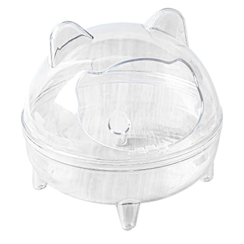 kdkskss Hamster Sandbad, Kleintier-Sandkasten-Toilette – Auslaufsicher, Abnehmbar, Komplett Transparent, Geeignet Für Zwerghamster, Rennmäuse, Ratten Und Streifenhörnchen (S) von kdkskss