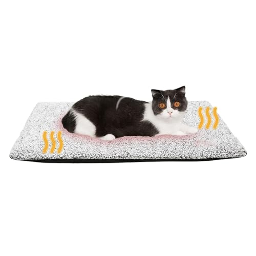 kdkskss Selbsterwärmendes Katzenbett | rutschfeste Wärmefunktion Katzen Schlafplatz,Hundeschlafmatte Für Indoor Outdoor Aktivitäten Inklusive Picknick Camping Reisen - Für Reisen Indoor Outdoor von kdkskss