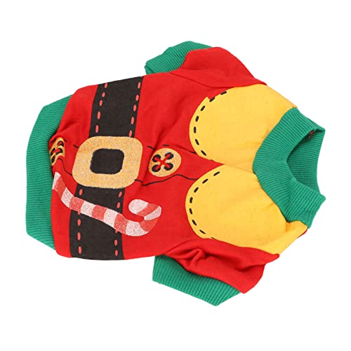 Keebgyy Hunde-Weihnachts-Shirt, Weihnachts-Hunde-Shirt, Welpen-Shirt, Haustier-T-Shirt, Süße Hundekleidung, Niedliche, Stilvolle, Weiche, Warme Haustier-Winter-Weihnachtskleidung für (M) von Keebgyy