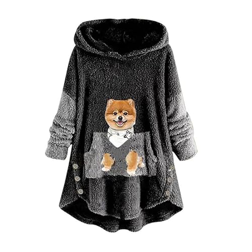 keephenDE Katze Hund Bedruckte Pullover für Frauen Flauschige Katzenohr Hoodies Kapuzenpullover Pullover Fleece gefütterte Oberbekleidung Damen Winter Fleece Kleidung keephenDE Katze Hund Bedruckte Pullover für Frauen Flauschige Katzenohr Hoodies Kapuzenpullover Pullover Fleece gefütterte Oberbekleidung Damen Winter Fleece Kleidung von keephenDE