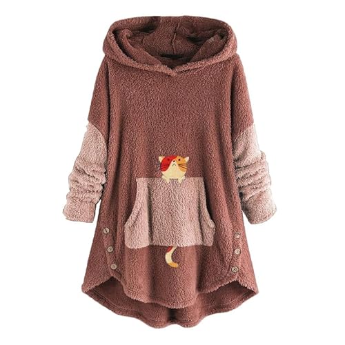 keephenDE Katze Hund Bedruckte Pullover für Frauen Flauschige Katzenohr Hoodies Kapuzenpullover Pullover Fleece gefütterte Oberbekleidung Damen Winter Fleece Kleidung keephenDE Katze Hund Bedruckte Pullover für Frauen Flauschige Katzenohr Hoodies Kapuzenpullover Pullover Fleece gefütterte Oberbekleidung Damen Winter Fleece Kleidung von keephenDE