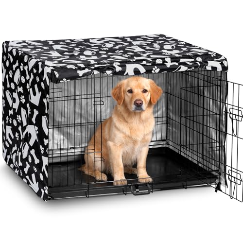 kefit Abdeckung für Hundekäfige, 91,4 cm, Hundehüttenabdeckung, passend für Hundekäfig, Schwarz / Pfote kefit Abdeckung für Hundekäfige, 91,4 cm, Hundehüttenabdeckung, passend für Hundekäfig, Schwarz / Pfote von kefit