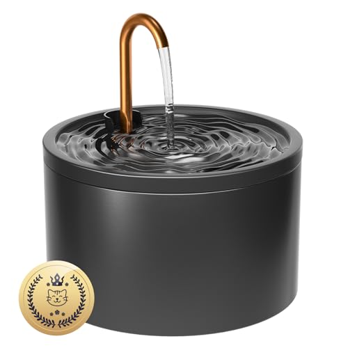 Keimi Katzenbrunnen Keramik, 2.1L Trinkbrunnen für Katze, Leiser Wasserspender, Haustier Trinkbrunnen für mehrere Katzen, Filter für sauberes Wasser, Hygienisch und leicht zu reinigen, Schwarz Keimi Katzenbrunnen Keramik, 2.1L Trinkbrunnen für Katze, Leiser Wasserspender, Haustier Trinkbrunnen für mehrere Katzen, Filter für sauberes Wasser, Hygienisch und leicht zu reinigen, Schwarz von keimi